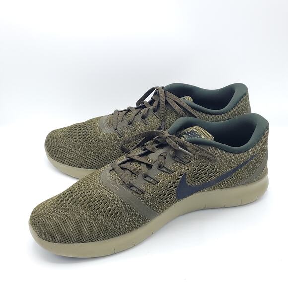 Nike Free RN Olive Green Black Running  831508-303 mens size 12 - Picture 4 of 9